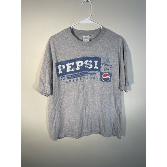Vintage Pepsi Generation T Shirt Mens XL Gray Soda Y2K Crew Neck Made In USA - Picture 1 of 7